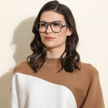 Load image into Gallery viewer, Black Aviator Full Rim Unisex Eyeglasses by John Jacobs-138842