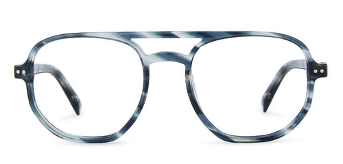 Black Aviator Full Rim Unisex Eyeglasses by John Jacobs-138842