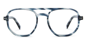 Black Aviator Full Rim Unisex Eyeglasses by John Jacobs-138842