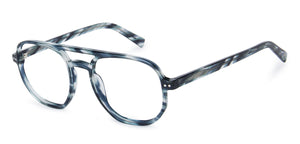 Black Aviator Full Rim Unisex Eyeglasses by John Jacobs-138842