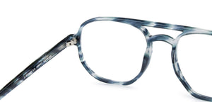 Black Aviator Full Rim Unisex Eyeglasses by John Jacobs-138842