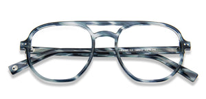 Black Aviator Full Rim Unisex Eyeglasses by John Jacobs-138842