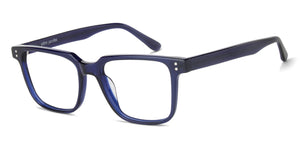 Blue Square Full Rim Unisex Eyeglasses by John Jacobs-140652