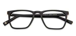 Black Wayfarer Full Rim Unisex Eyeglasses by John Jacobs-142515