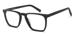 Black Wayfarer Full Rim Unisex Eyeglasses by John Jacobs-142515