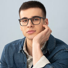 Load image into Gallery viewer, Black Wayfarer Full Rim Unisex Eyeglasses by John Jacobs-142515