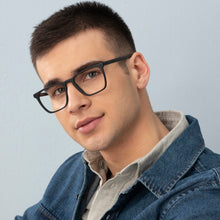 Load image into Gallery viewer, Black Wayfarer Full Rim Unisex Eyeglasses by John Jacobs-142515
