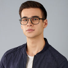 Load image into Gallery viewer, Black Aviator Full Rim Unisex Eyeglasses by John Jacobs-142524