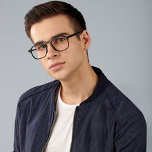 Load image into Gallery viewer, Black Aviator Full Rim Unisex Eyeglasses by John Jacobs-142524