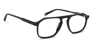 Black Aviator Full Rim Unisex Eyeglasses by John Jacobs-142524