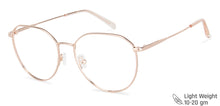 Load image into Gallery viewer, Rose Gold Round Full Rim Unisex Eyeglasses by John Jacobs-143345