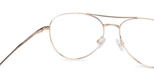 Load image into Gallery viewer, Gold Aviator Full Rim Unisex Eyeglasses by John Jacobs-143351