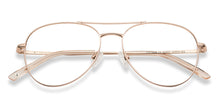 Load image into Gallery viewer, Gold Aviator Full Rim Unisex Eyeglasses by John Jacobs-143351