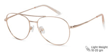 Load image into Gallery viewer, Gold Aviator Full Rim Unisex Eyeglasses by John Jacobs-143351