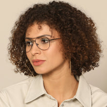 Load image into Gallery viewer, Brown Aviator Full Rim Unisex Eyeglasses by John Jacobs-143352