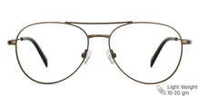 Load image into Gallery viewer, Brown Aviator Full Rim Unisex Eyeglasses by John Jacobs-143352