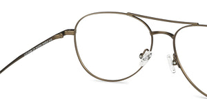 Brown Aviator Full Rim Unisex Eyeglasses by John Jacobs-143352