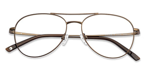 Brown Aviator Full Rim Unisex Eyeglasses by John Jacobs-143352