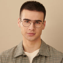Load image into Gallery viewer, Brown Aviator Full Rim Unisex Eyeglasses by John Jacobs-143352