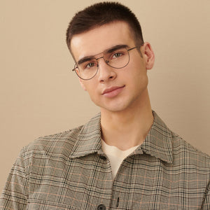 Brown Aviator Full Rim Unisex Eyeglasses by John Jacobs-143352