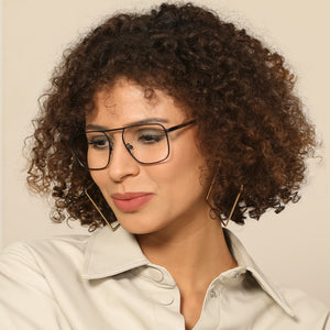 Black Square Full Rim Unisex Eyeglasses by John Jacobs-143353