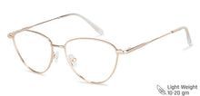 Load image into Gallery viewer, Gold Cat Eye Full Rim Women Eyeglasses by John Jacobs Computer Glasses-147376