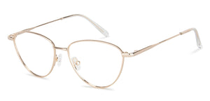 Gold Cat Eye Full Rim Women Eyeglasses by John Jacobs Computer Glasses-147376