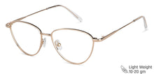 Load image into Gallery viewer, Gold Cat Eye Full Rim Women Eyeglasses by John Jacobs-143359