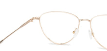 Load image into Gallery viewer, Gold Cat Eye Full Rim Women Eyeglasses by John Jacobs Computer Glasses-147376