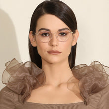 Load image into Gallery viewer, Gold Cat Eye Full Rim Women Eyeglasses by John Jacobs-143360