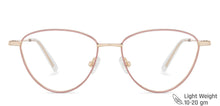 Load image into Gallery viewer, Gold Cat Eye Full Rim Women Eyeglasses by John Jacobs-143360