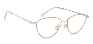 Gold Cat Eye Full Rim Women Eyeglasses by John Jacobs-143360