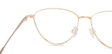 Load image into Gallery viewer, Gold Cat Eye Full Rim Women Eyeglasses by John Jacobs-143360