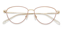 Load image into Gallery viewer, Gold Cat Eye Full Rim Women Eyeglasses by John Jacobs-143360