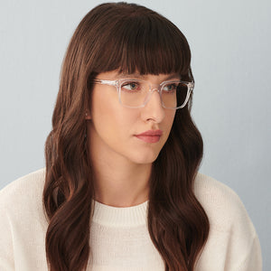 Transparent Wayfarer Full Rim Unisex Eyeglasses by John Jacobs-143688