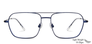 Blue Aviator Full Rim Unisex Eyeglasses by John Jacobs-144429