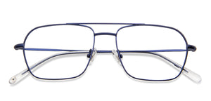 Blue Aviator Full Rim Unisex Eyeglasses by John Jacobs-144429
