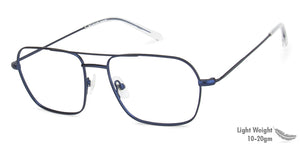 Blue Aviator Full Rim Unisex Eyeglasses by John Jacobs-144429
