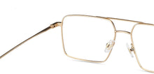 Load image into Gallery viewer, Gold Square Full Rim Unisex Eyeglasses by John Jacobs-144434
