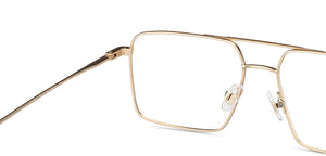 Gold Square Full Rim Unisex Eyeglasses by John Jacobs-144434