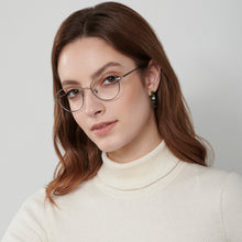 Load image into Gallery viewer, Gunmetal Oval Full Rim Unisex Eyeglasses by John Jacobs-144450