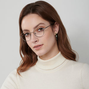 Gunmetal Oval Full Rim Unisex Eyeglasses by John Jacobs-144450