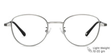 Load image into Gallery viewer, Gunmetal Oval Full Rim Unisex Eyeglasses by John Jacobs-144450