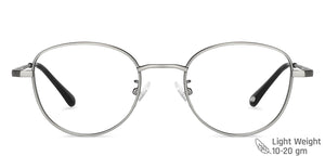 Gunmetal Oval Full Rim Unisex Eyeglasses by John Jacobs-144450