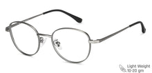 Load image into Gallery viewer, Gunmetal Oval Full Rim Unisex Eyeglasses by John Jacobs-144450