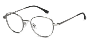 Gunmetal Oval Full Rim Unisex Eyeglasses by John Jacobs-144450