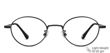 Load image into Gallery viewer, Black Oval Full Rim Unisex Eyeglasses by John Jacobs-144453