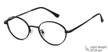 Load image into Gallery viewer, Black Oval Full Rim Unisex Eyeglasses by John Jacobs-144453