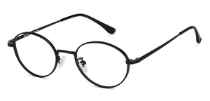 Black Oval Full Rim Unisex Eyeglasses by John Jacobs-144453