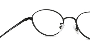 Black Oval Full Rim Unisex Eyeglasses by John Jacobs-144453